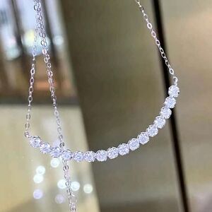 The Minimalist White sapphire heart and sterling necklace